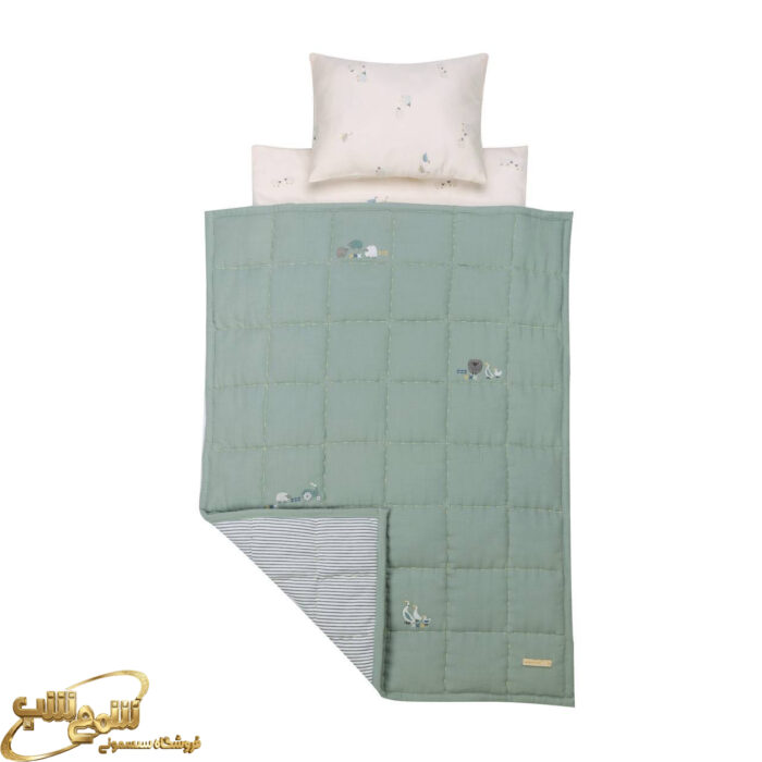 سرویس خواب سه تیکه دم دستی موسلین سبز ایسیز